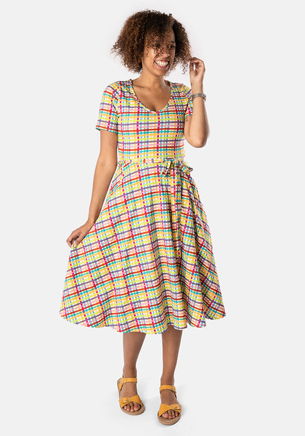 Audrey check dress andmary