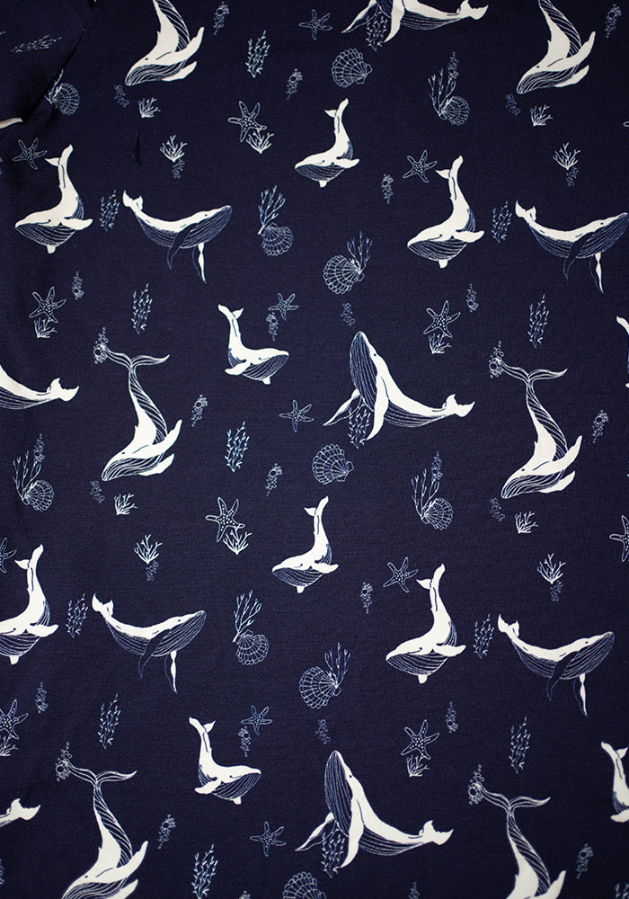 Keiko Whales Print Unisex Cotton Adults T-Shirt