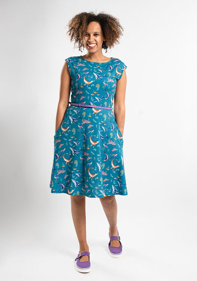 Shayla Sea Life Print Dress