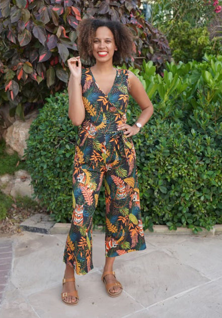 Culotte Jumpsuit Warehouse Tiger Print Jumpsuit Cropped Jumpsuit