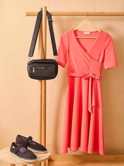 Coral swing dress deals