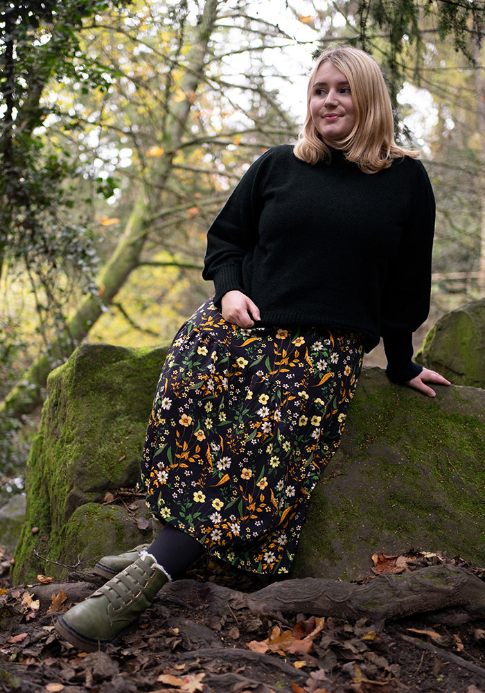 Black Balloon Sleeve Jumper
