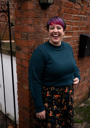 Jewel Green Balloon Sleeve Jumper