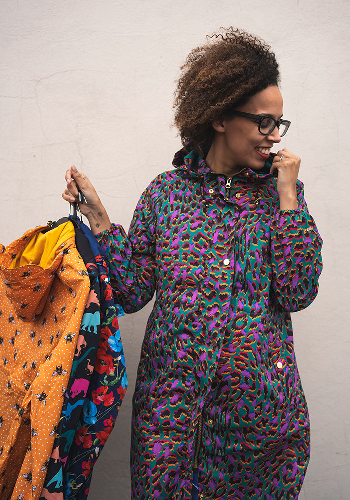 Eleventh angle of Multicolour Animal Print Popsy Coat
