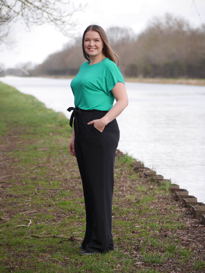 Ninth angle of Trisha Black Popsy Trousers