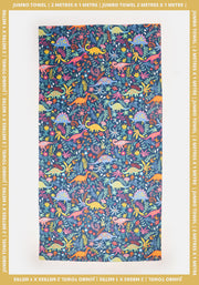 Dinosaur Blue Print Jumbo Bath Sheet