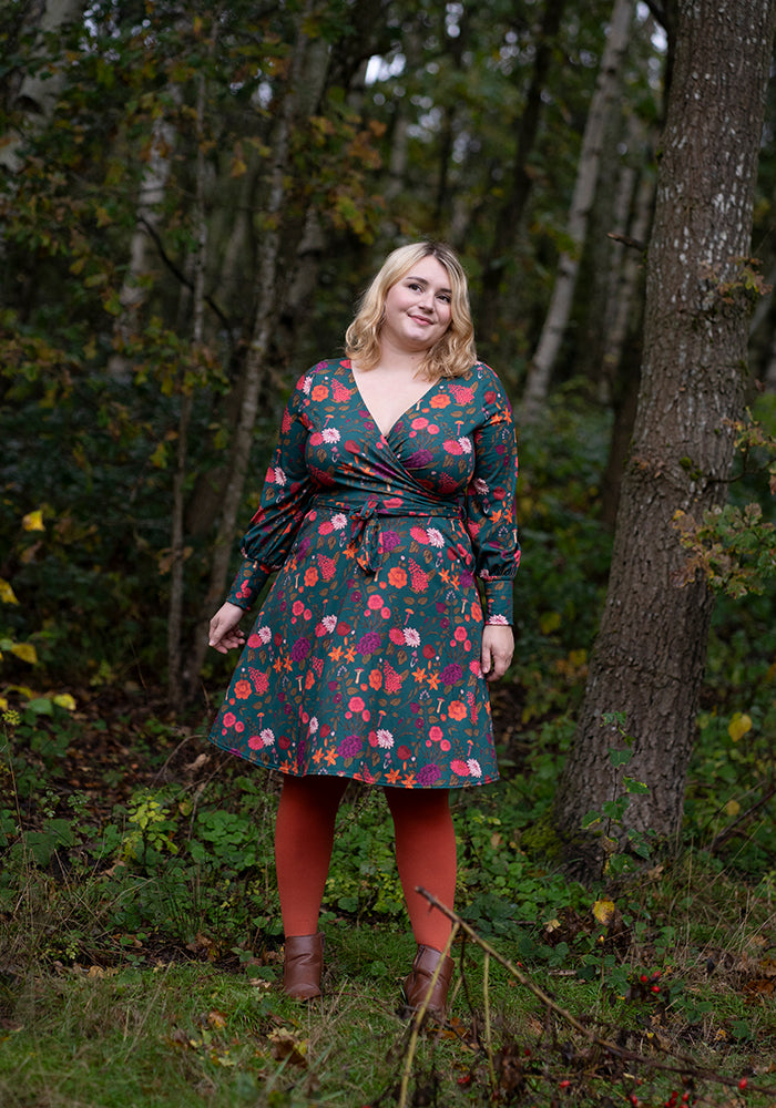 Riva Floral Foliage Print Dress