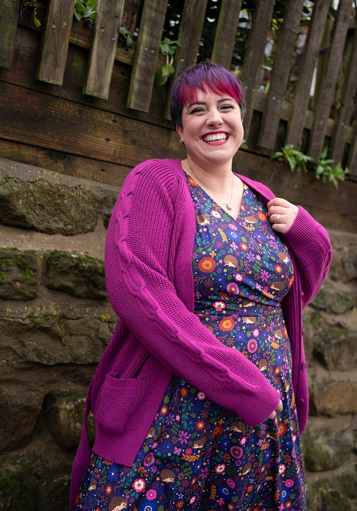 Gertie Hidden Hedgehog Print Midi Dress
