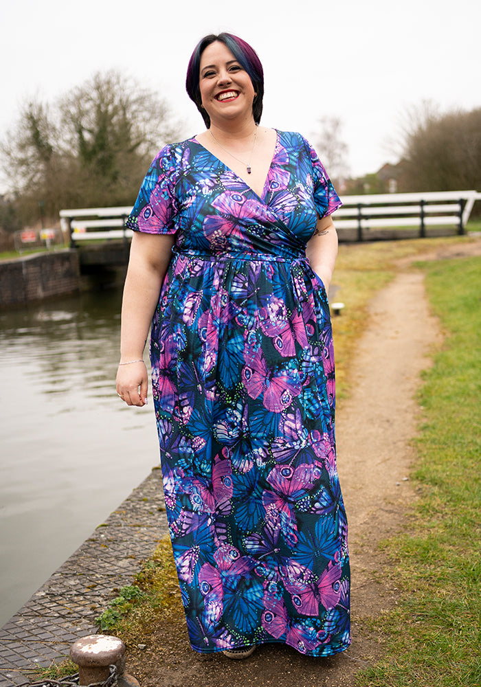 Fiora Butterfly Print Maxi Dress