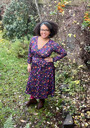 Gertie Hidden Hedgehog Print Midi Dress