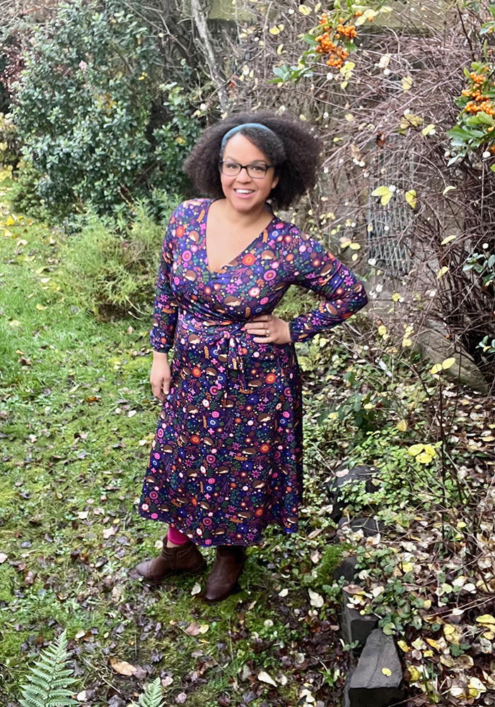 Gertie Hidden Hedgehog Print Midi Dress