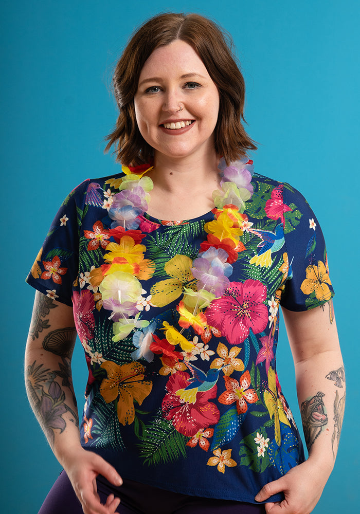 Lusia Tropical Print Top