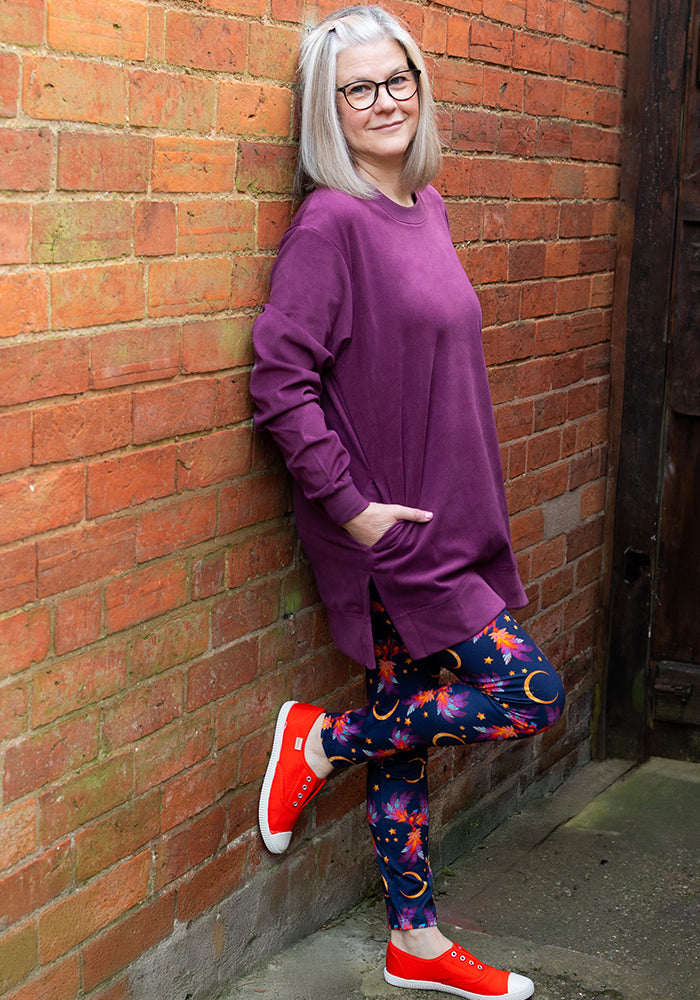 Heath Purple Phoenix Print Popsy Leggings