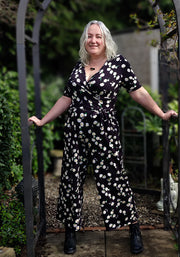 Albie Daisy & Bee Print Cotton Culotte Leg Jumpsuit
