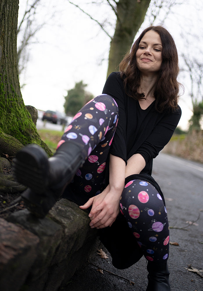 Rene Planets Print Popsy Leggings