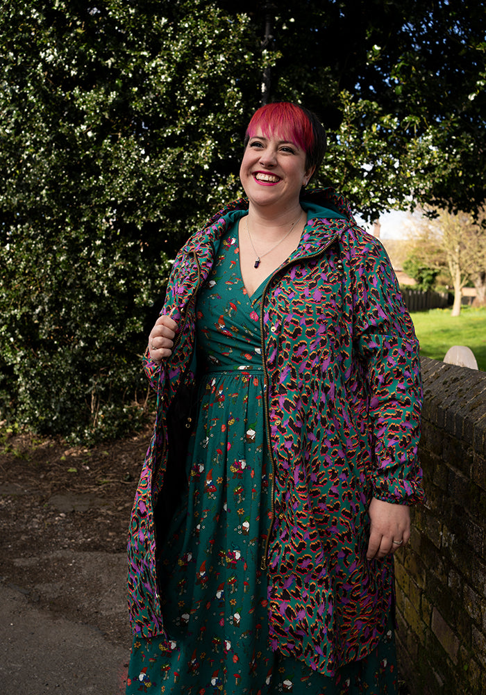 Fourth angle of Multicolour Animal Print Popsy Coat