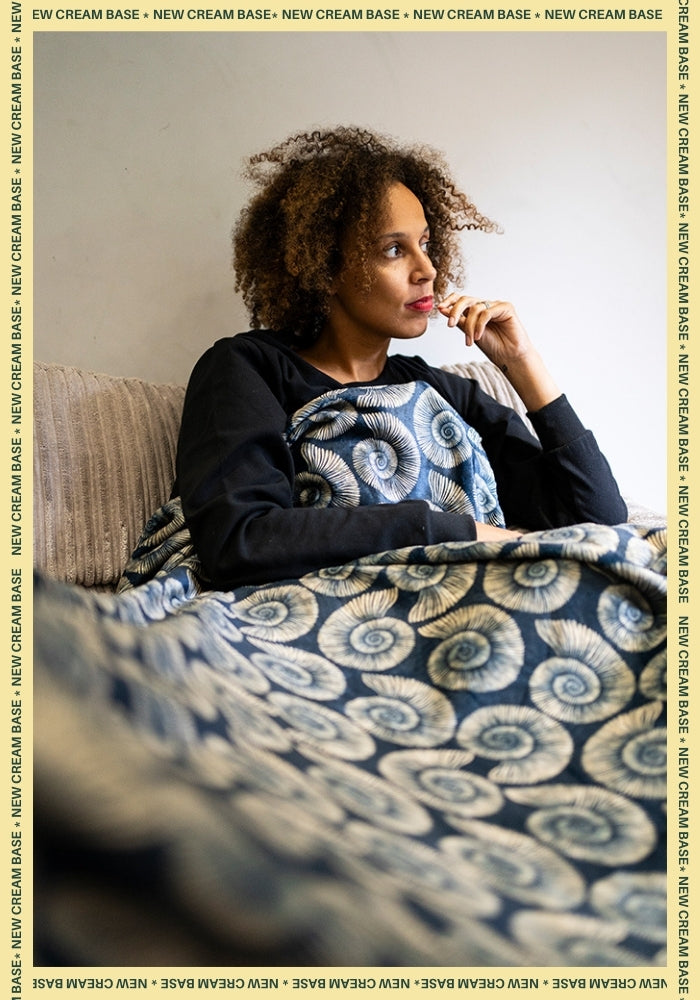 Fourth angle of Pop-under Fossil Print Plush Blanket