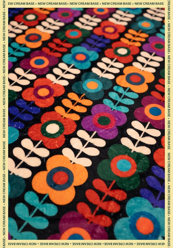 Fourth angle of Retro Flower Pop-under Plush Blanket