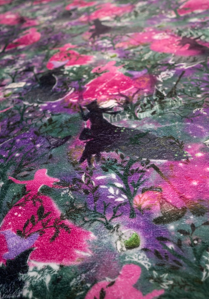 ** PRE-ORDER **Witches Print Pop-under Plush Blanket ** PRE-ORDER **