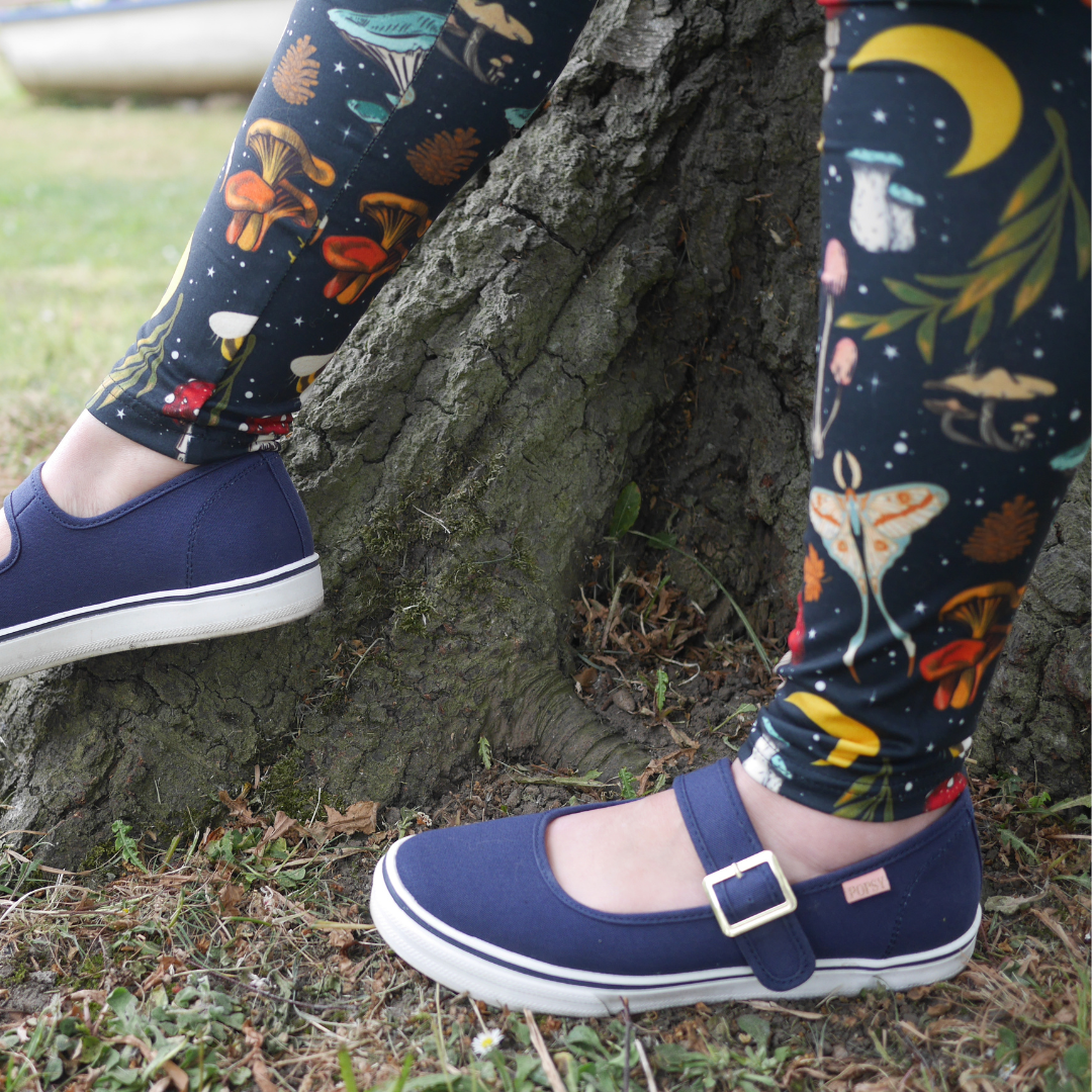 Tenth angle of Rene Woodland Mushroom Print Popsy Leggings