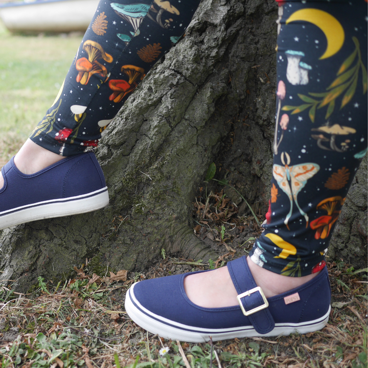 Tenth angle of Rene Woodland Mushroom Print Popsy Leggings