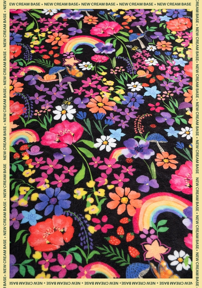 Second angle of Garden Rainbow Print Plush Throw Blanket (Pop-Under)