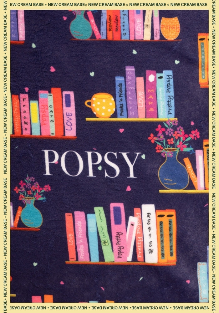 Second angle of Pop-under Bookshelf Print Plush Blanket