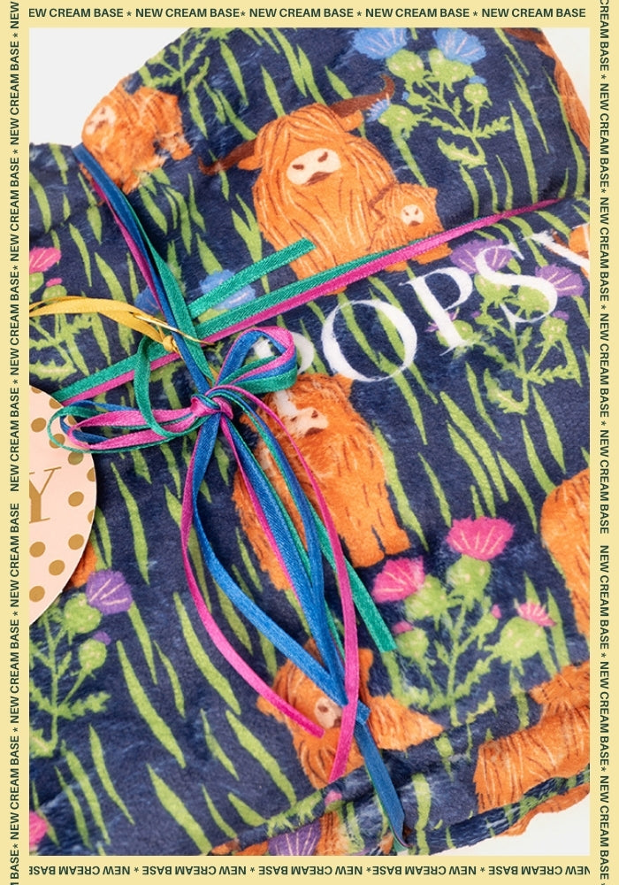 Sixth angle of Pop-under Highland Cow Print Plush Blanket