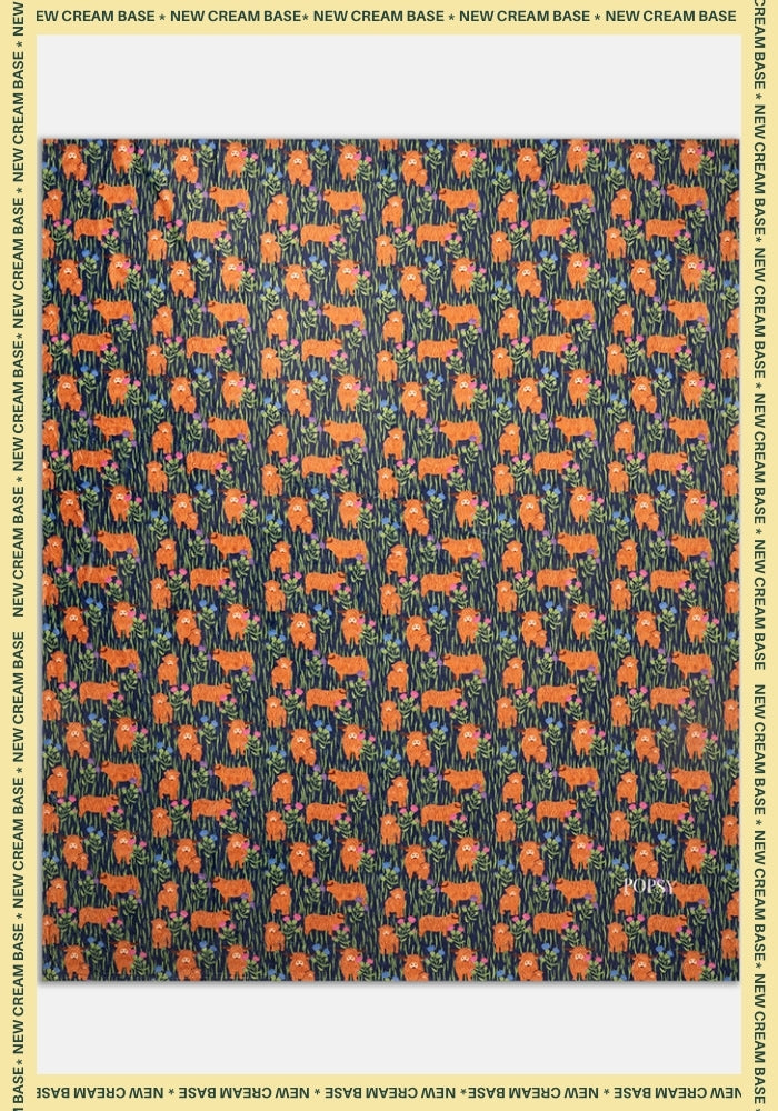 Seventh angle of Pop-under Highland Cow Print Plush Blanket