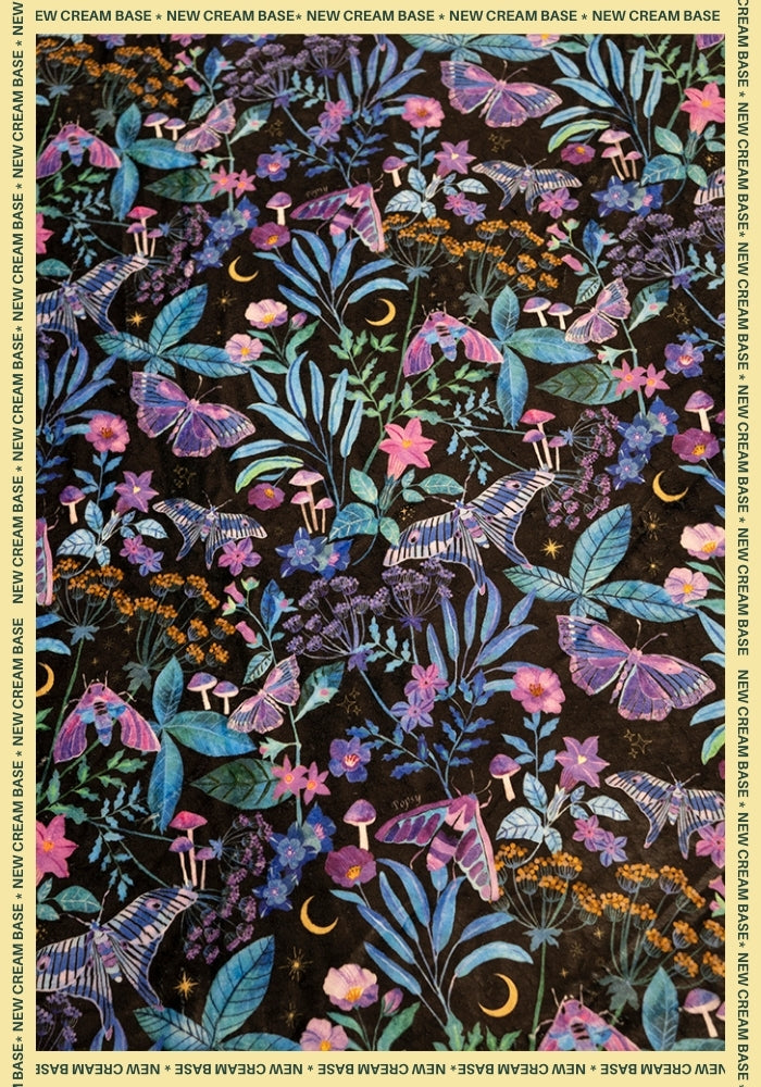 Sixth angle of Mystical Moth Plush Throw Blanket (Pop-Under)