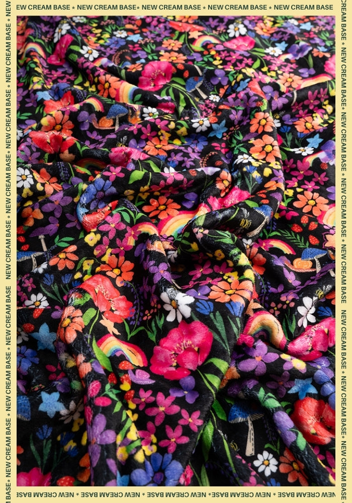 Sixth angle of Garden Rainbow Print Plush Throw Blanket (Pop-Under)
