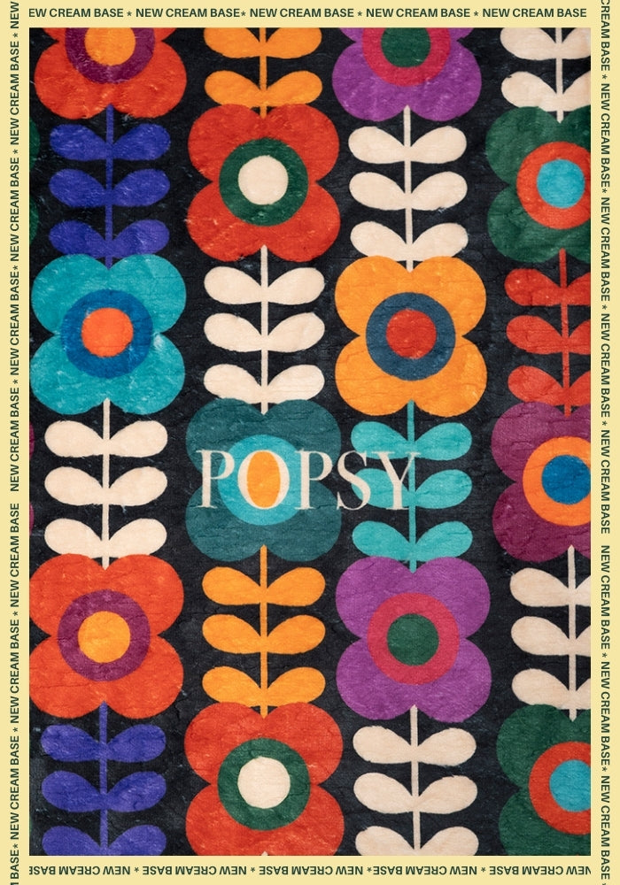 Seventh angle of Retro Flower Pop-under Plush Blanket