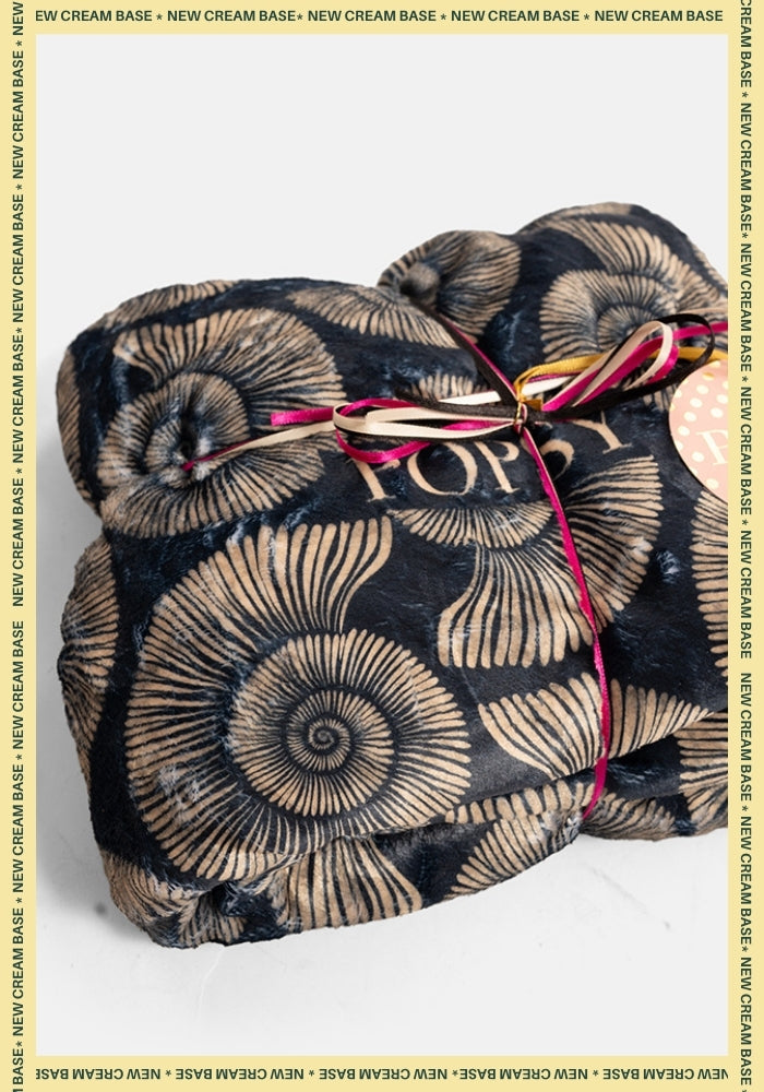 Fifth angle of Pop-under Fossil Print Plush Blanket