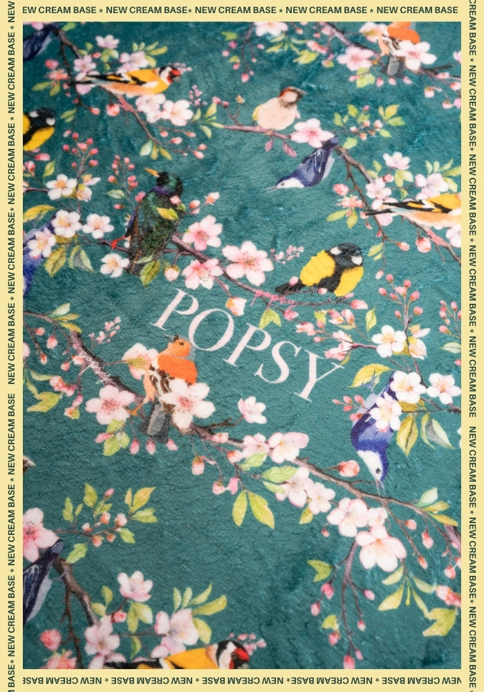 Second angle of Pop-under Blossom Birds Print Plush Blanket