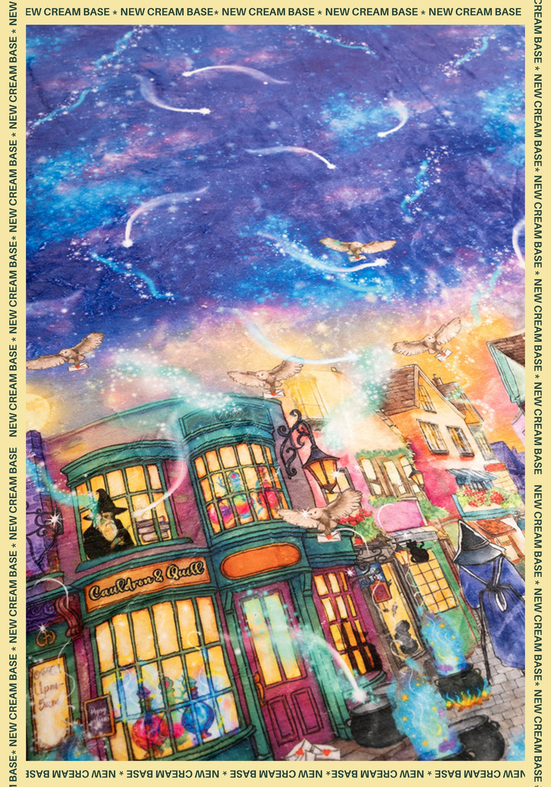 Fourth angle of Pop-under Magical Street Print Plush Blanket