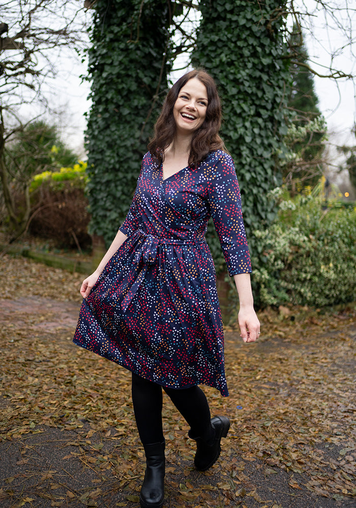 Havan Ditsy Heart Print Dress