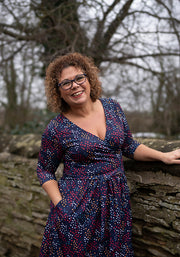 Havan Ditsy Heart Print Dress