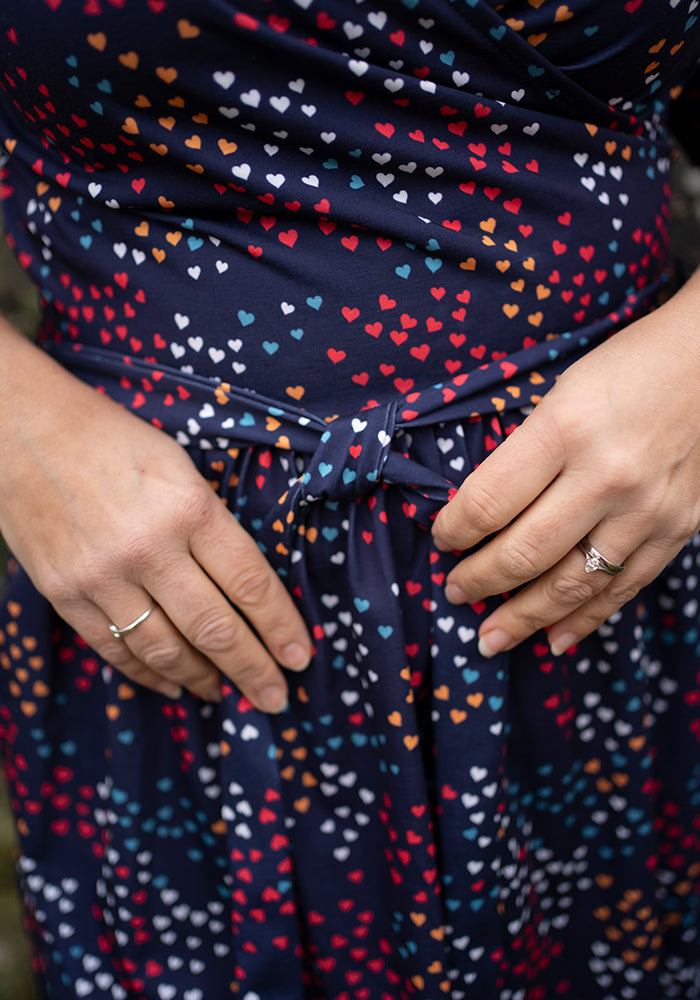Havan Ditsy Heart Print Dress