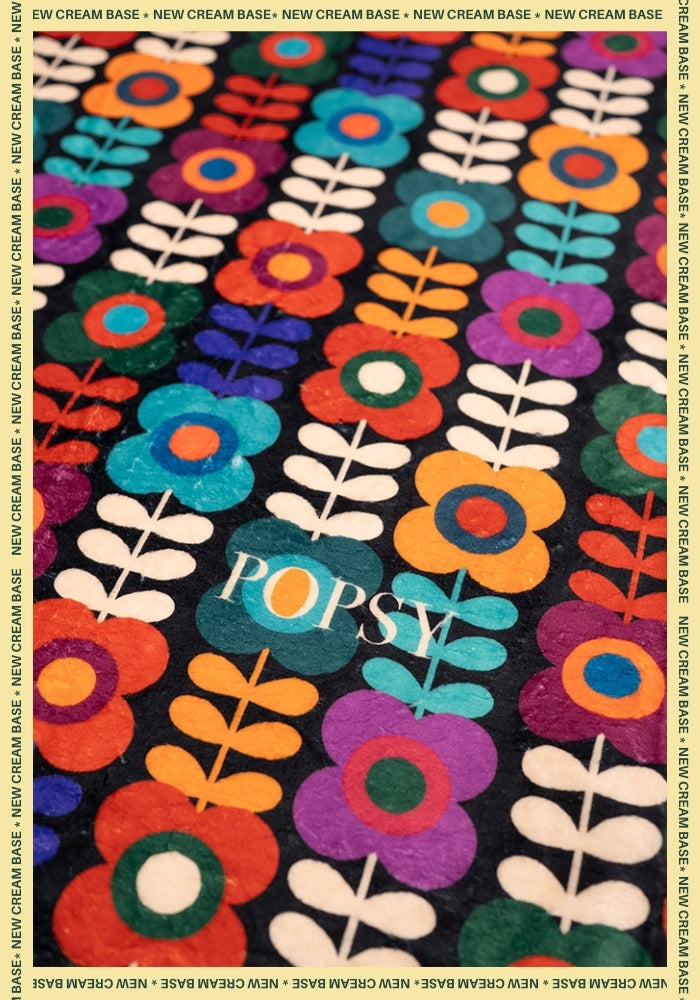 Second angle of Retro Flower Pop-under Plush Blanket