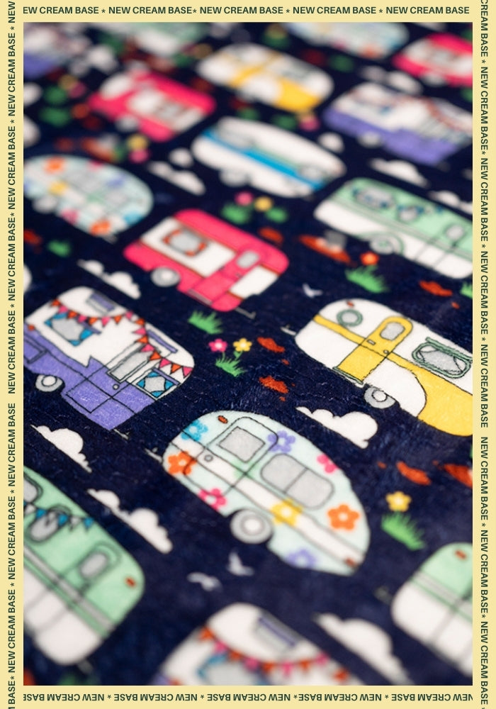 Sixth angle of Caravan Print Pop-under Plush Blanket
