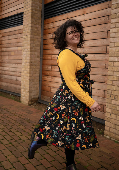 Tamar Woodland Mushroom Print Pinafore