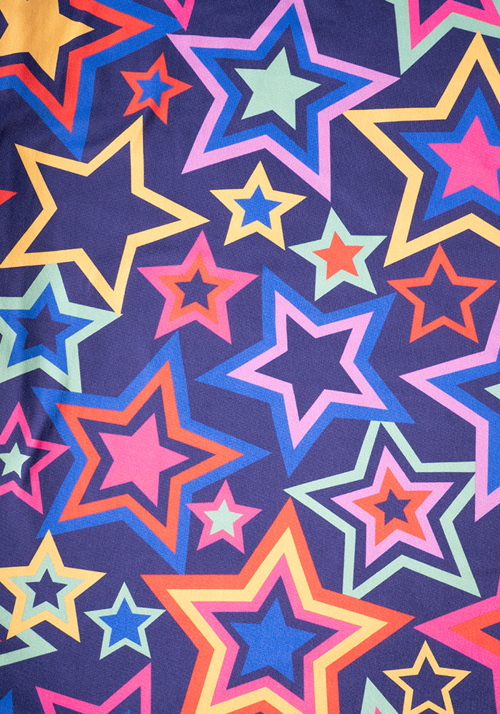 Second angle of Ara Navy Starburst Print Pyjama Set