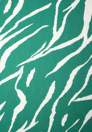 Audra Green Tiger Stripe Print Tiered Hem Midaxi Dress