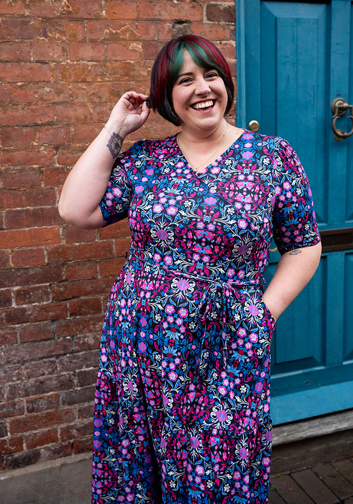 Ninth angle of Aalin Nouveau Floral Print Midaxi Dress