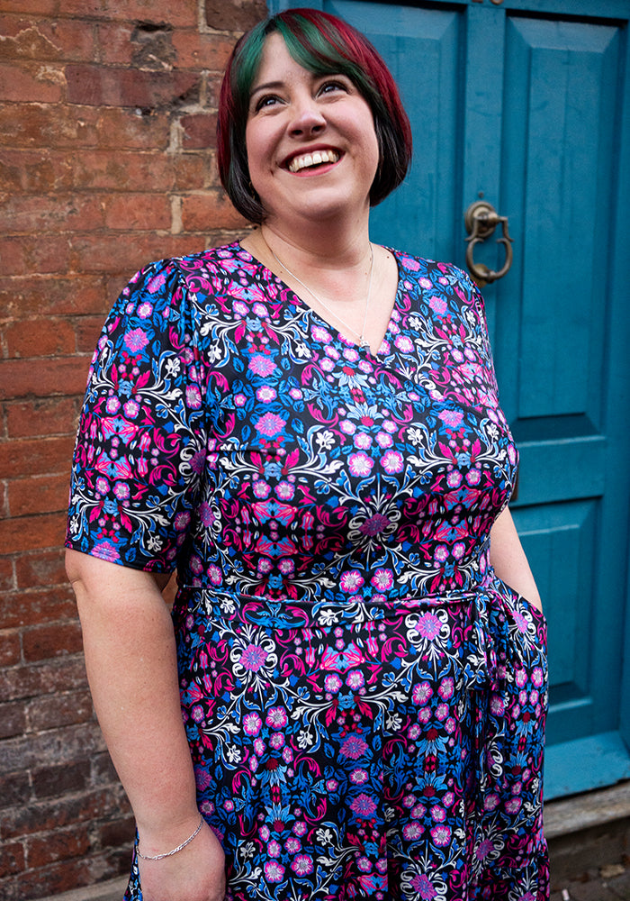 Fifth angle of Aalin Nouveau Floral Print Midaxi Dress