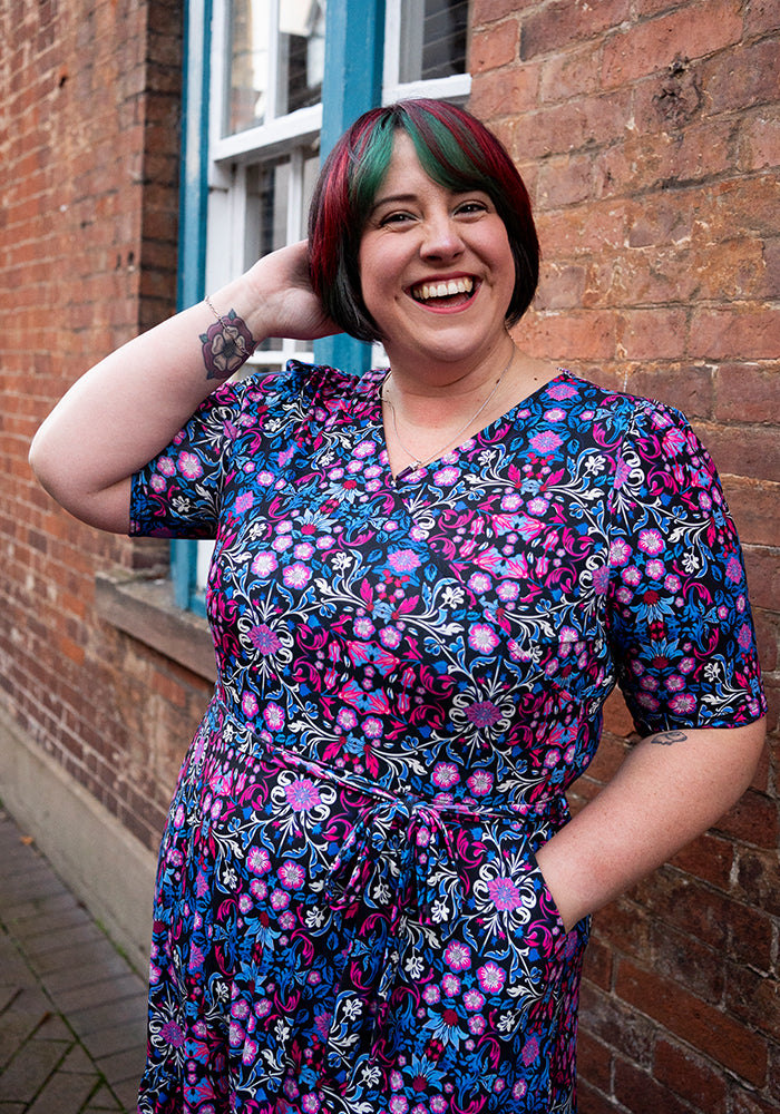 Seventh angle of Aalin Nouveau Floral Print Midaxi Dress