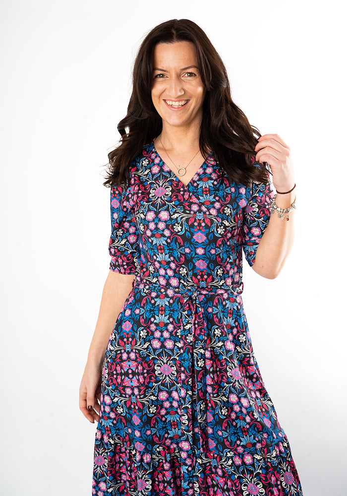 Sixth angle of Aalin Nouveau Floral Print Midaxi Dress