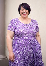Abbi Dandelion Print Tiered Hem Midaxi Dress