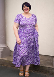 Abbi Dandelion Print Tiered Hem Midaxi Dress