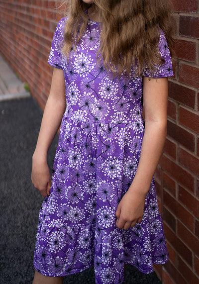 Children's Dandelion Print Dress (Abbi)